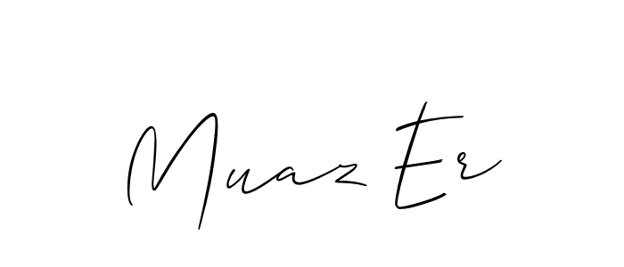 Muaz Er stylish signature style. Best Handwritten Sign (Allison_Script) for my name. Handwritten Signature Collection Ideas for my name Muaz Er. Muaz Er signature style 2 images and pictures png