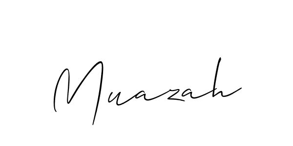 Make a beautiful signature design for name Muazah. With this signature (Allison_Script) style, you can create a handwritten signature for free. Muazah signature style 2 images and pictures png