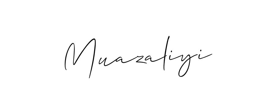 Also You can easily find your signature by using the search form. We will create Muazaliyi name handwritten signature images for you free of cost using Allison_Script sign style. Muazaliyi signature style 2 images and pictures png