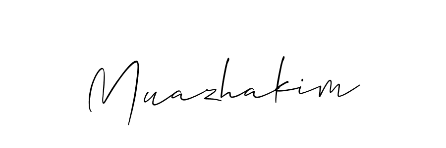 Similarly Allison_Script is the best handwritten signature design. Signature creator online .You can use it as an online autograph creator for name Muazhakim. Muazhakim signature style 2 images and pictures png