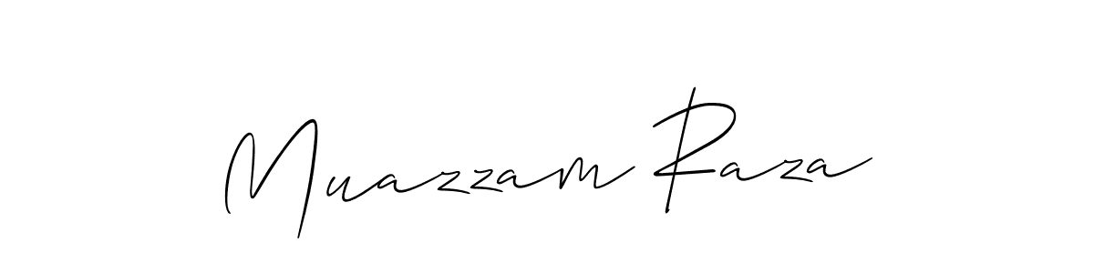 You should practise on your own different ways (Allison_Script) to write your name (Muazzam Raza) in signature. don't let someone else do it for you. Muazzam Raza signature style 2 images and pictures png