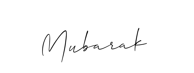 Make a beautiful signature design for name Mubarak . With this signature (Allison_Script) style, you can create a handwritten signature for free. Mubarak  signature style 2 images and pictures png