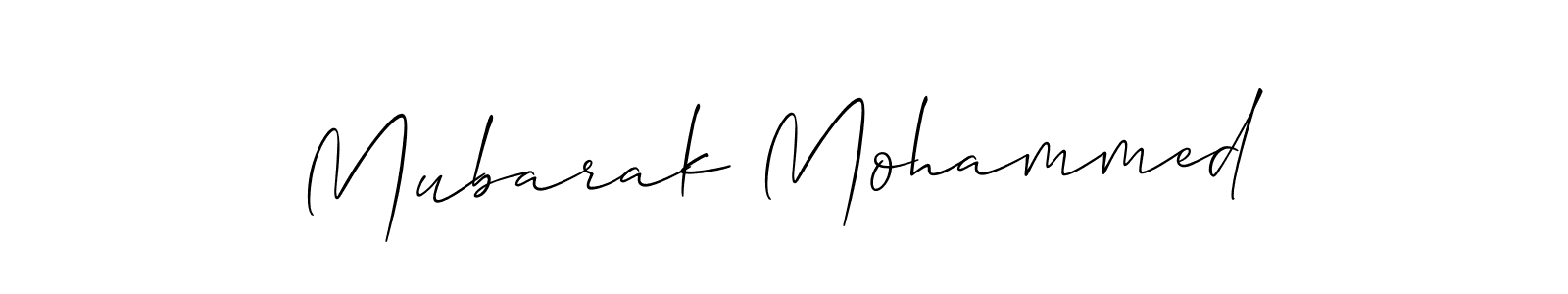 Make a beautiful signature design for name Mubarak Mohammed. With this signature (Allison_Script) style, you can create a handwritten signature for free. Mubarak Mohammed signature style 2 images and pictures png