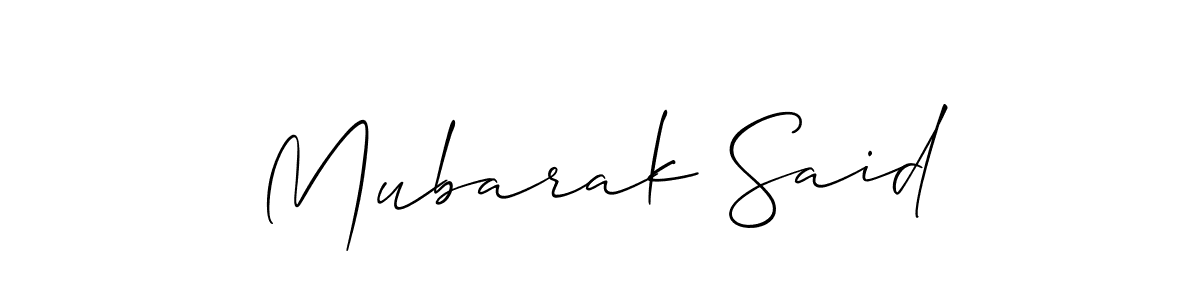 You should practise on your own different ways (Allison_Script) to write your name (Mubarak Said) in signature. don't let someone else do it for you. Mubarak Said signature style 2 images and pictures png