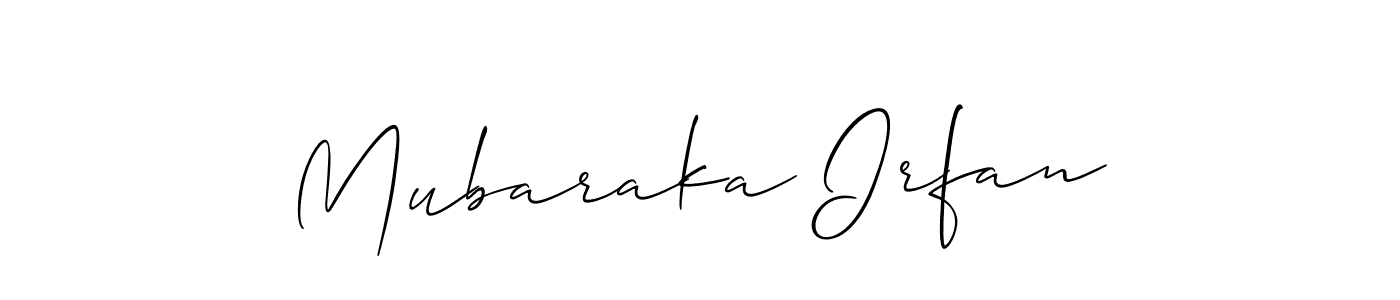 Best and Professional Signature Style for Mubaraka Irfan. Allison_Script Best Signature Style Collection. Mubaraka Irfan signature style 2 images and pictures png