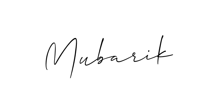 Also we have Mubarik name is the best signature style. Create professional handwritten signature collection using Allison_Script autograph style. Mubarik signature style 2 images and pictures png