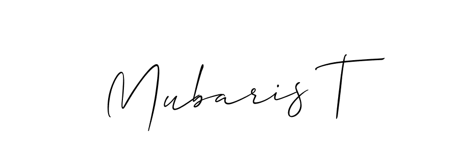 It looks lik you need a new signature style for name Mubaris T. Design unique handwritten (Allison_Script) signature with our free signature maker in just a few clicks. Mubaris T signature style 2 images and pictures png