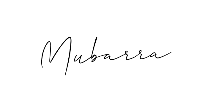 How to make Mubarra signature? Allison_Script is a professional autograph style. Create handwritten signature for Mubarra name. Mubarra signature style 2 images and pictures png