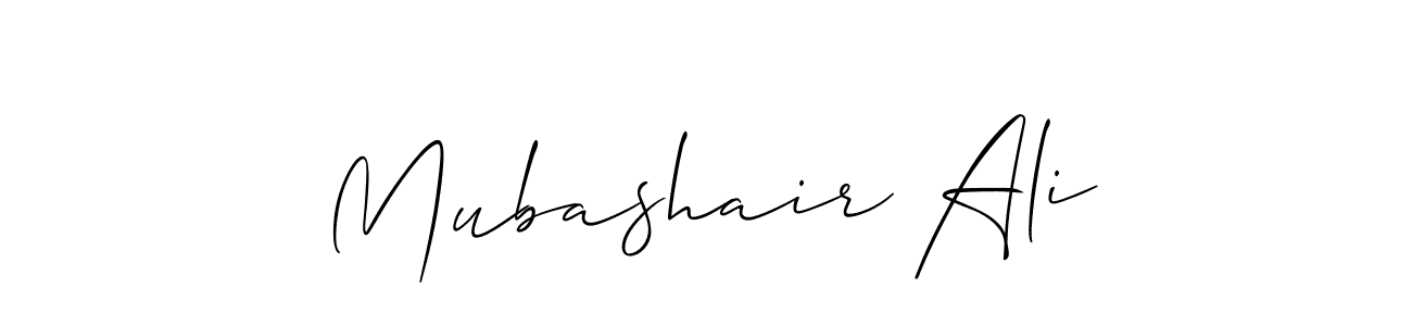 It looks lik you need a new signature style for name Mubashair Ali. Design unique handwritten (Allison_Script) signature with our free signature maker in just a few clicks. Mubashair Ali signature style 2 images and pictures png