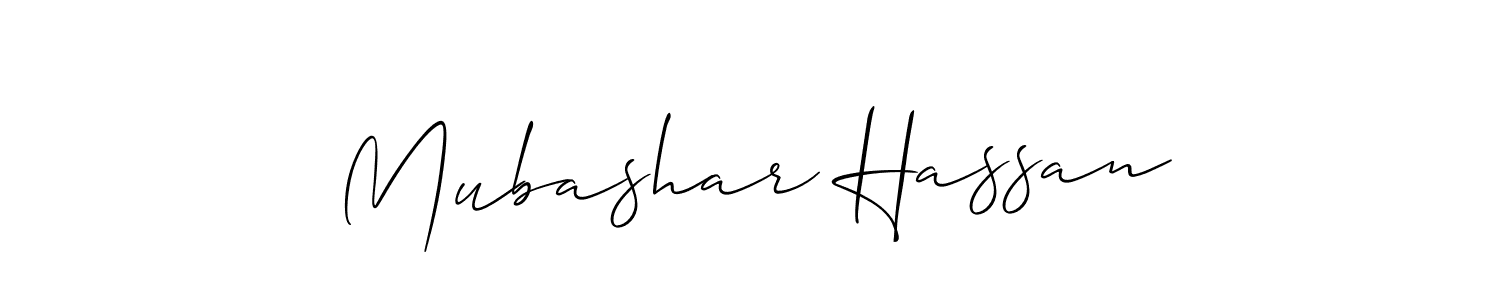 Mubashar Hassan stylish signature style. Best Handwritten Sign (Allison_Script) for my name. Handwritten Signature Collection Ideas for my name Mubashar Hassan. Mubashar Hassan signature style 2 images and pictures png
