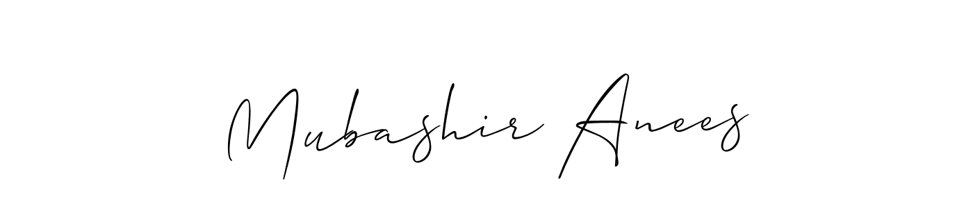 Design your own signature with our free online signature maker. With this signature software, you can create a handwritten (Allison_Script) signature for name Mubashir Anees. Mubashir Anees signature style 2 images and pictures png