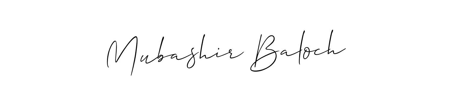 The best way (Allison_Script) to make a short signature is to pick only two or three words in your name. The name Mubashir Baloch include a total of six letters. For converting this name. Mubashir Baloch signature style 2 images and pictures png