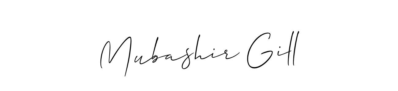 Make a beautiful signature design for name Mubashir Gill. Use this online signature maker to create a handwritten signature for free. Mubashir Gill signature style 2 images and pictures png