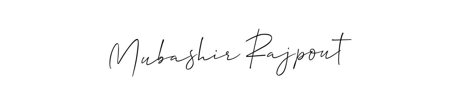 How to Draw Mubashir Rajpout signature style? Allison_Script is a latest design signature styles for name Mubashir Rajpout. Mubashir Rajpout signature style 2 images and pictures png