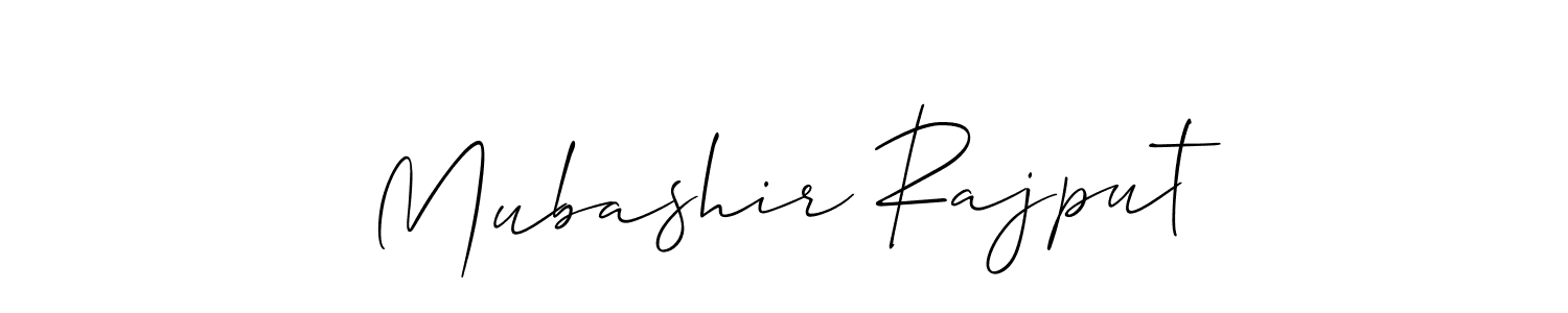 How to make Mubashir Rajput signature? Allison_Script is a professional autograph style. Create handwritten signature for Mubashir Rajput name. Mubashir Rajput signature style 2 images and pictures png