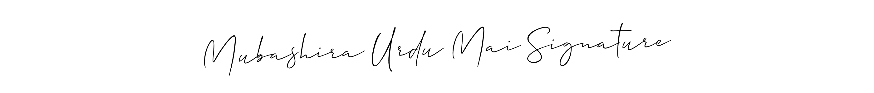 It looks lik you need a new signature style for name Mubashira Urdu Mai Signature. Design unique handwritten (Allison_Script) signature with our free signature maker in just a few clicks. Mubashira Urdu Mai Signature signature style 2 images and pictures png