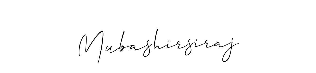 This is the best signature style for the Mubashirsiraj name. Also you like these signature font (Allison_Script). Mix name signature. Mubashirsiraj signature style 2 images and pictures png