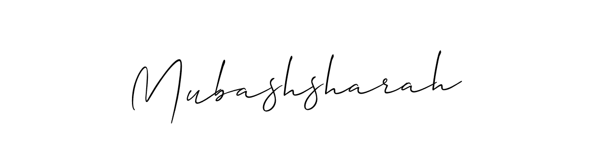 It looks lik you need a new signature style for name Mubashsharah. Design unique handwritten (Allison_Script) signature with our free signature maker in just a few clicks. Mubashsharah signature style 2 images and pictures png