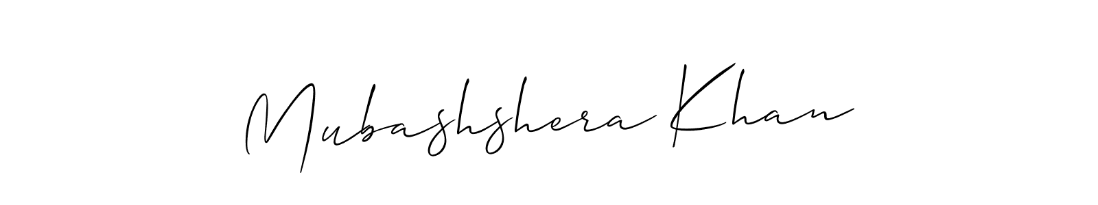 You should practise on your own different ways (Allison_Script) to write your name (Mubashshera Khan) in signature. don't let someone else do it for you. Mubashshera Khan signature style 2 images and pictures png