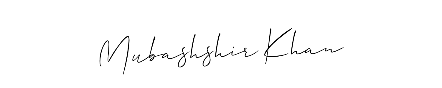 Also we have Mubashshir Khan name is the best signature style. Create professional handwritten signature collection using Allison_Script autograph style. Mubashshir Khan signature style 2 images and pictures png