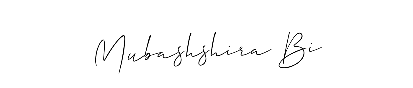 This is the best signature style for the Mubashshira Bi name. Also you like these signature font (Allison_Script). Mix name signature. Mubashshira Bi signature style 2 images and pictures png