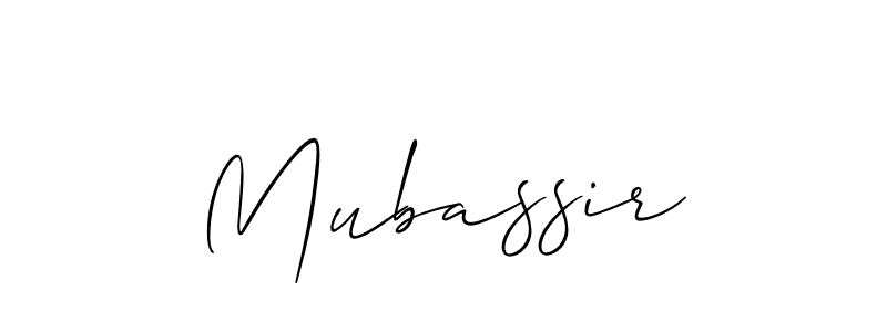 Also we have Mubassir name is the best signature style. Create professional handwritten signature collection using Allison_Script autograph style. Mubassir signature style 2 images and pictures png