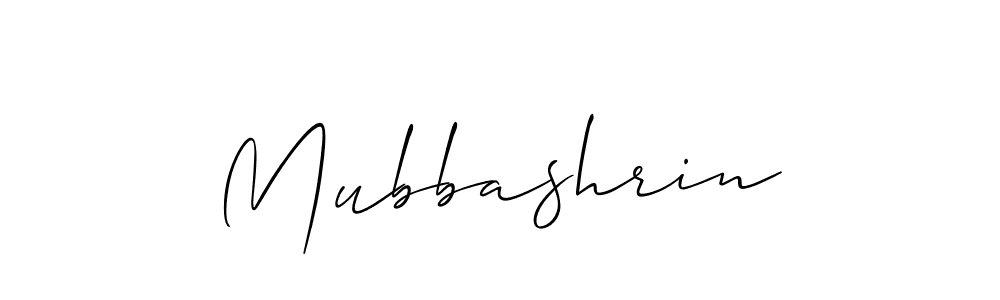 How to make Mubbashrin name signature. Use Allison_Script style for creating short signs online. This is the latest handwritten sign. Mubbashrin signature style 2 images and pictures png