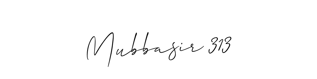 Use a signature maker to create a handwritten signature online. With this signature software, you can design (Allison_Script) your own signature for name Mubbasir 313. Mubbasir 313 signature style 2 images and pictures png