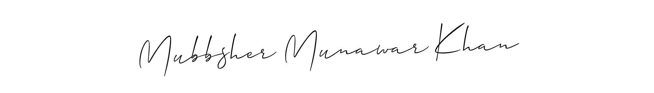 Make a beautiful signature design for name Mubbsher Munawar Khan. Use this online signature maker to create a handwritten signature for free. Mubbsher Munawar Khan signature style 2 images and pictures png