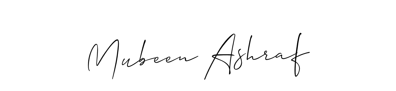 The best way (Allison_Script) to make a short signature is to pick only two or three words in your name. The name Mubeen Ashraf include a total of six letters. For converting this name. Mubeen Ashraf signature style 2 images and pictures png