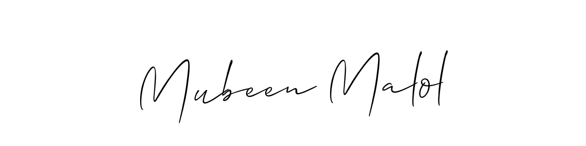 This is the best signature style for the Mubeen Malol name. Also you like these signature font (Allison_Script). Mix name signature. Mubeen Malol signature style 2 images and pictures png