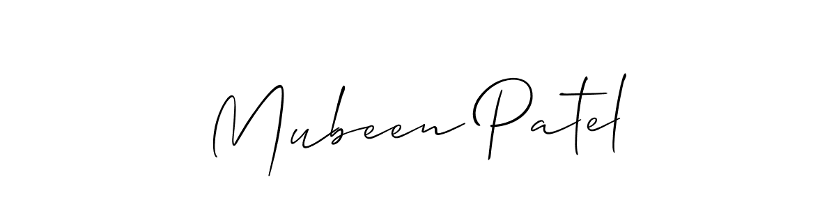 Also You can easily find your signature by using the search form. We will create Mubeen Patel name handwritten signature images for you free of cost using Allison_Script sign style. Mubeen Patel signature style 2 images and pictures png