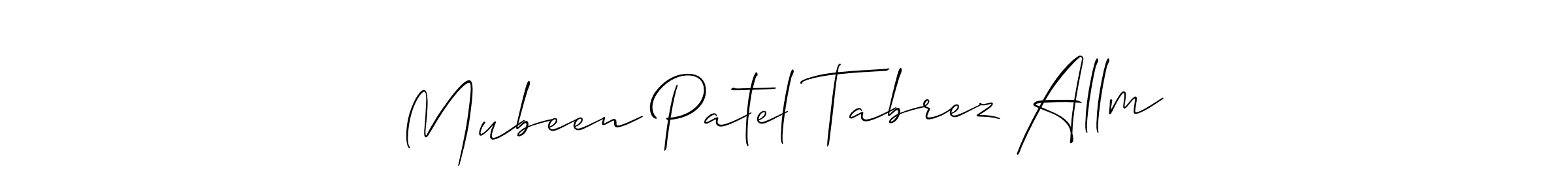 Make a beautiful signature design for name Mubeen Patel Tabrez Allm. Use this online signature maker to create a handwritten signature for free. Mubeen Patel Tabrez Allm signature style 2 images and pictures png