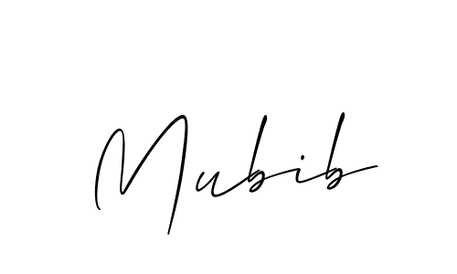 Also we have Mubib name is the best signature style. Create professional handwritten signature collection using Allison_Script autograph style. Mubib signature style 2 images and pictures png