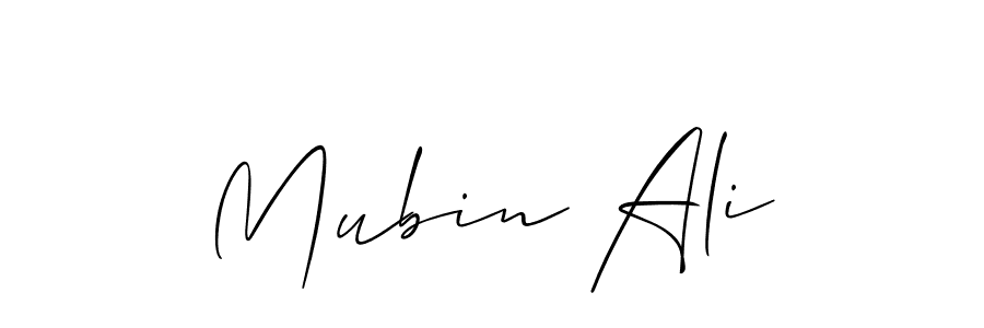 if you are searching for the best signature style for your name Mubin Ali. so please give up your signature search. here we have designed multiple signature styles  using Allison_Script. Mubin Ali signature style 2 images and pictures png