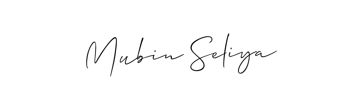 Once you've used our free online signature maker to create your best signature Allison_Script style, it's time to enjoy all of the benefits that Mubin Seliya name signing documents. Mubin Seliya signature style 2 images and pictures png