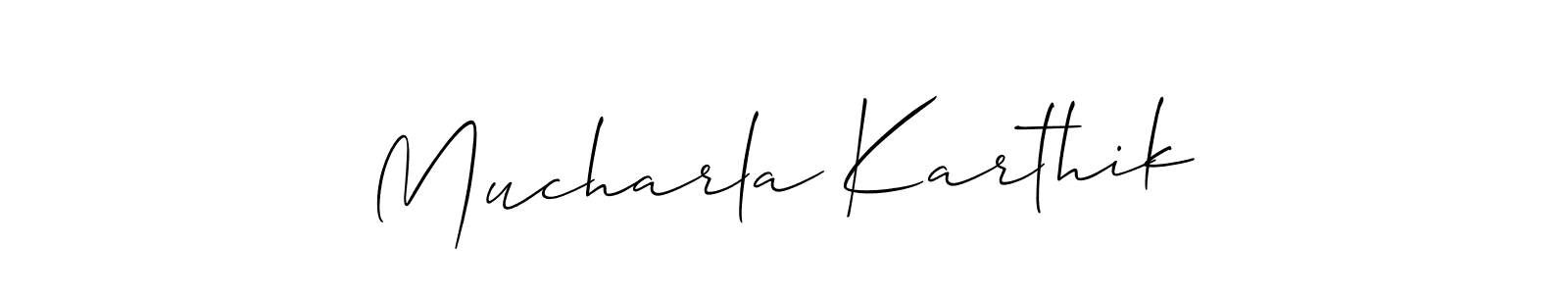 Make a beautiful signature design for name Mucharla Karthik. Use this online signature maker to create a handwritten signature for free. Mucharla Karthik signature style 2 images and pictures png