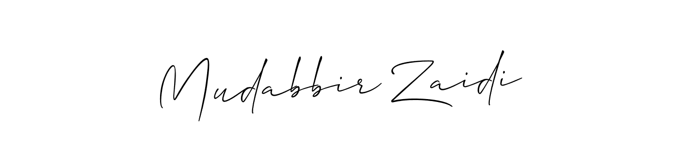 How to Draw Mudabbir Zaidi signature style? Allison_Script is a latest design signature styles for name Mudabbir Zaidi. Mudabbir Zaidi signature style 2 images and pictures png