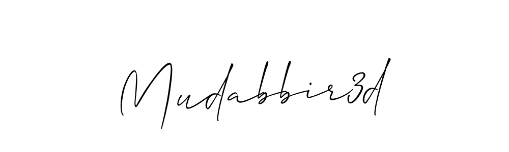 It looks lik you need a new signature style for name Mudabbir3d. Design unique handwritten (Allison_Script) signature with our free signature maker in just a few clicks. Mudabbir3d signature style 2 images and pictures png