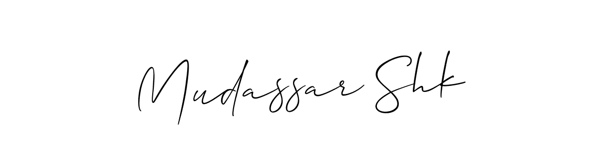 Make a beautiful signature design for name Mudassar Shk. Use this online signature maker to create a handwritten signature for free. Mudassar Shk signature style 2 images and pictures png