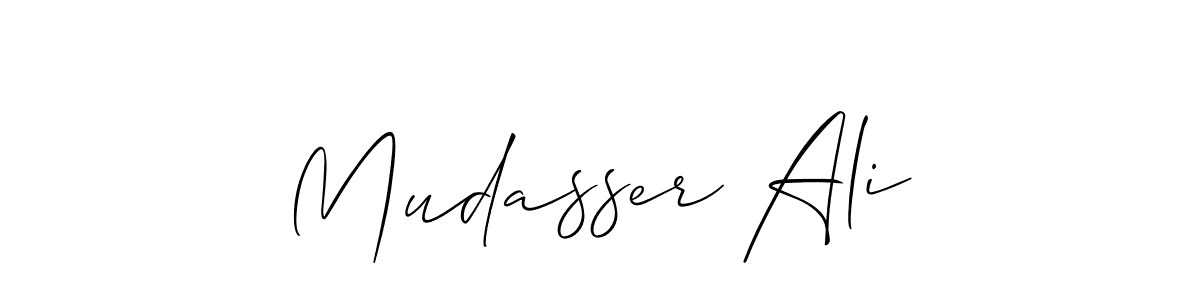 Design your own signature with our free online signature maker. With this signature software, you can create a handwritten (Allison_Script) signature for name Mudasser Ali. Mudasser Ali signature style 2 images and pictures png