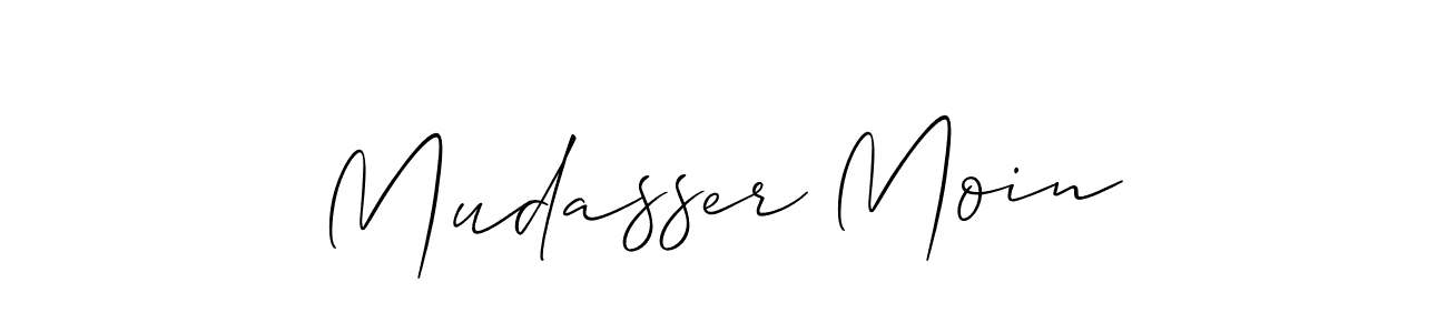 if you are searching for the best signature style for your name Mudasser Moin. so please give up your signature search. here we have designed multiple signature styles  using Allison_Script. Mudasser Moin signature style 2 images and pictures png