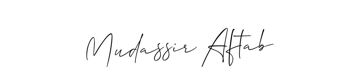 How to Draw Mudassir Aftab signature style? Allison_Script is a latest design signature styles for name Mudassir Aftab. Mudassir Aftab signature style 2 images and pictures png