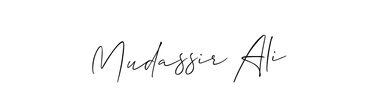 You should practise on your own different ways (Allison_Script) to write your name (Mudassir Ali) in signature. don't let someone else do it for you. Mudassir Ali signature style 2 images and pictures png