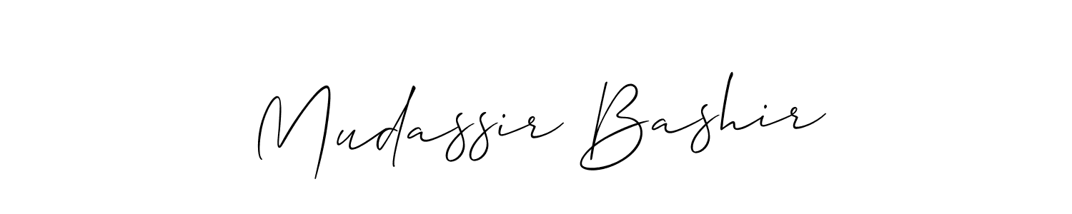 Also we have Mudassir Bashir name is the best signature style. Create professional handwritten signature collection using Allison_Script autograph style. Mudassir Bashir signature style 2 images and pictures png