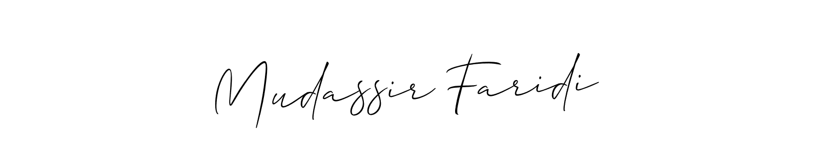 You should practise on your own different ways (Allison_Script) to write your name (Mudassir Faridi ) in signature. don't let someone else do it for you. Mudassir Faridi  signature style 2 images and pictures png