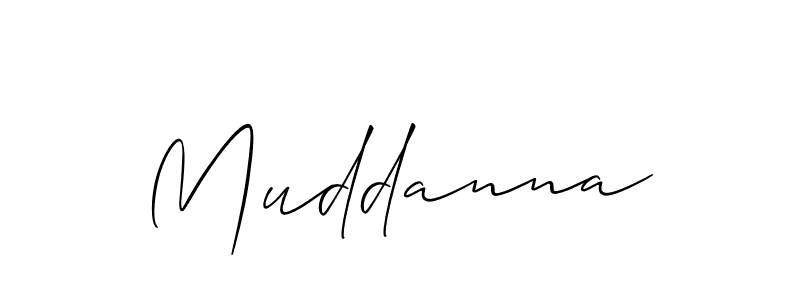 Muddanna stylish signature style. Best Handwritten Sign (Allison_Script) for my name. Handwritten Signature Collection Ideas for my name Muddanna. Muddanna signature style 2 images and pictures png