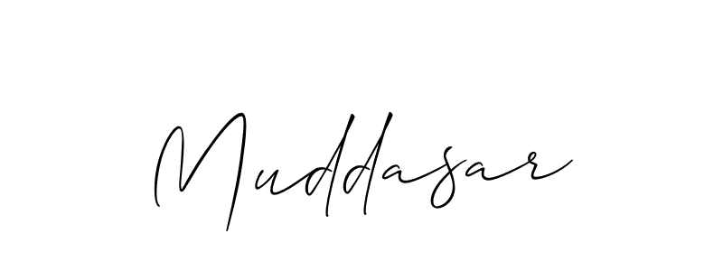 Design your own signature with our free online signature maker. With this signature software, you can create a handwritten (Allison_Script) signature for name Muddasar. Muddasar signature style 2 images and pictures png