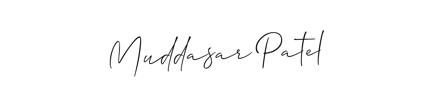 How to Draw Muddasar Patel signature style? Allison_Script is a latest design signature styles for name Muddasar Patel. Muddasar Patel signature style 2 images and pictures png