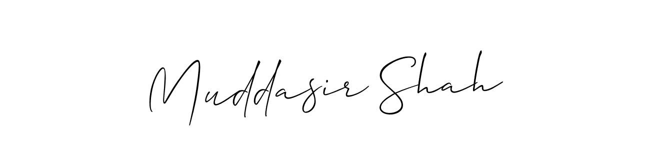 You should practise on your own different ways (Allison_Script) to write your name (Muddasir Shah) in signature. don't let someone else do it for you. Muddasir Shah signature style 2 images and pictures png